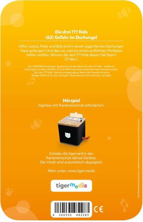 Actual product image Tigermedia The three??? kids: Danger in the jungle (German)