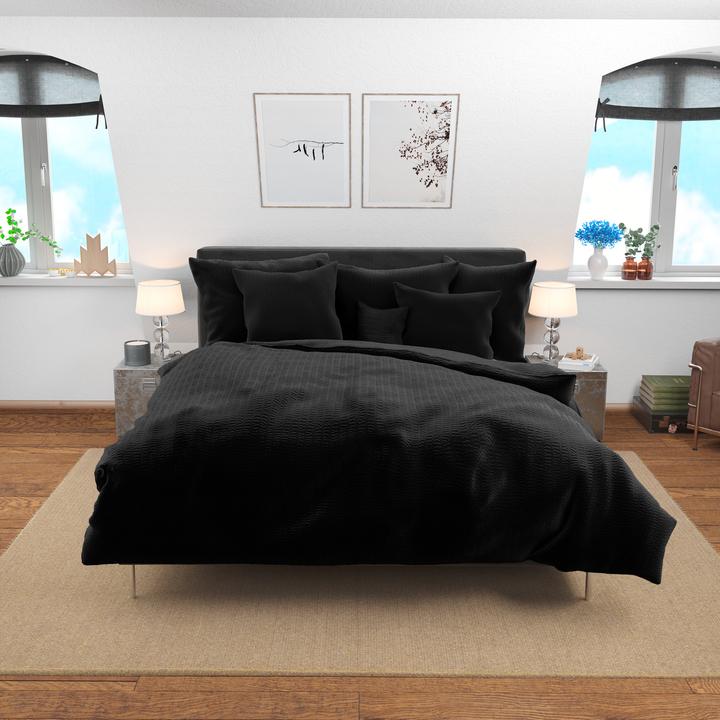 Produktbild Lotus Bettwaren Bettwäsche Satin Seersucker uni (Duvetbezug, 200 x 210 cm)