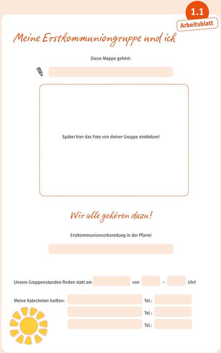 Produktbild Unser Weg zur Erstkommunion, Begleitmappe für Kinder (Deutsch, Marion Gerdes, 2013)