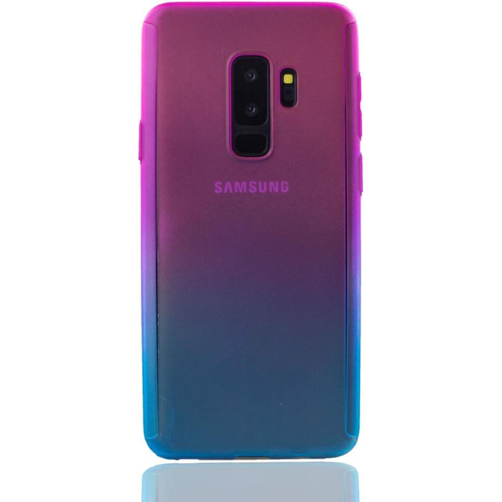 Thumbnail - König Design Hülle Handy Schutz für Samsung Galaxy S9 Plus Full Case Cover Displayschutz Blau (Samsung Galaxy S9+), Smar...