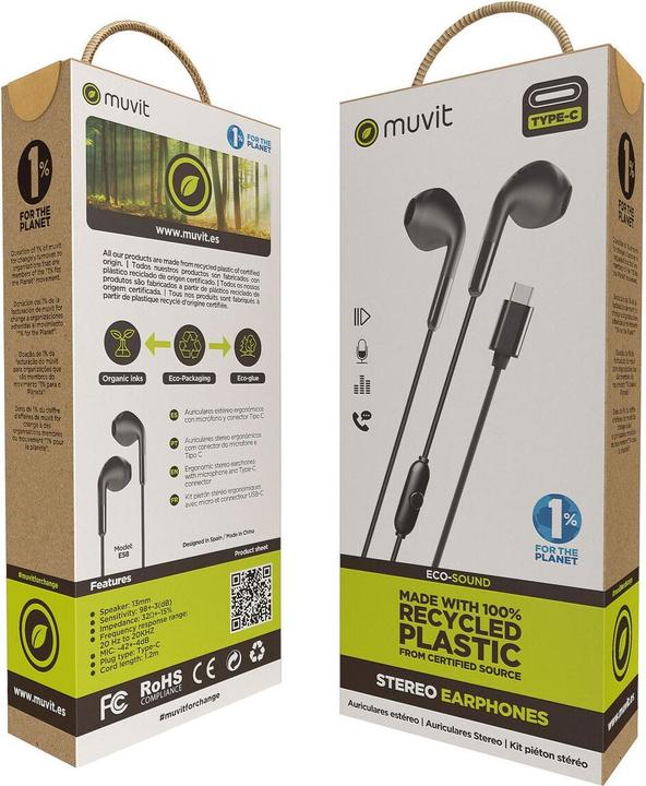 Actual product image Muvit Kopfhörer for Change E58 (Cable)