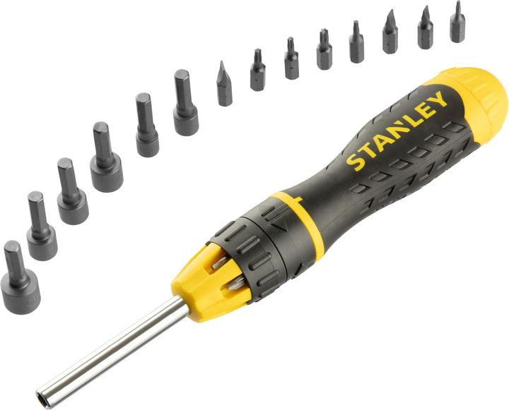 Produktbild Stanley BitSchraubendreher+20 Bits Ratsche (Vierkant, Schlitz, Phillipps-Kreuzschlitz (PH))