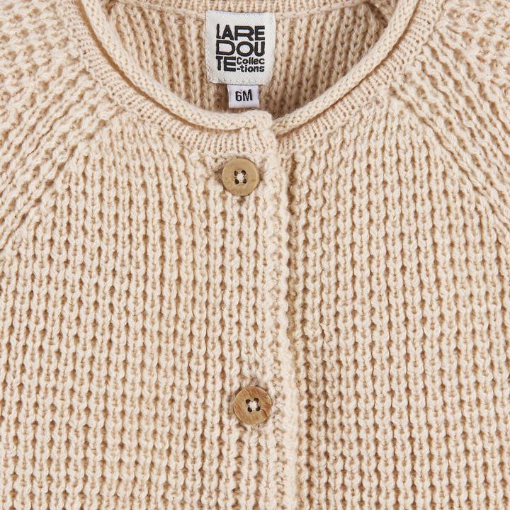 Actual product image La Redoute Collections Baby Grobstrick-Cardigan mit rundem Ausschnitt (86)