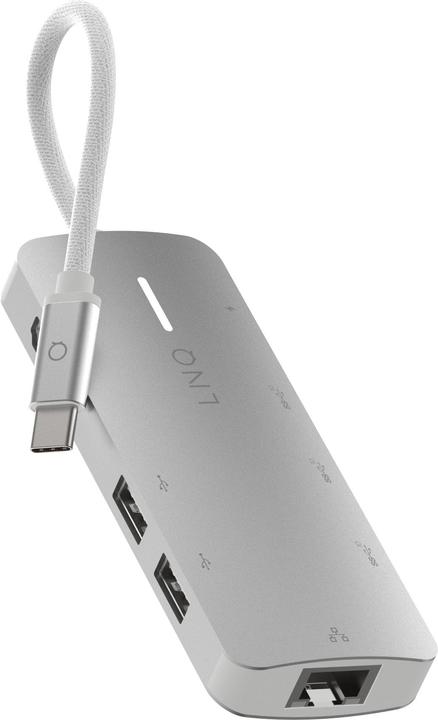 Actual product image LINQ Connects 8in1 8K PRO USB-C Multiport Hub 140W (USB-C, 8 Ports)