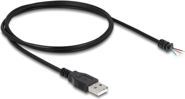 Produktbild Delock Kabel USB 2.0 Typ-A Stecker zu 4 x offene Kabelenden 1 m schwarz (2 m, USB 2.0)