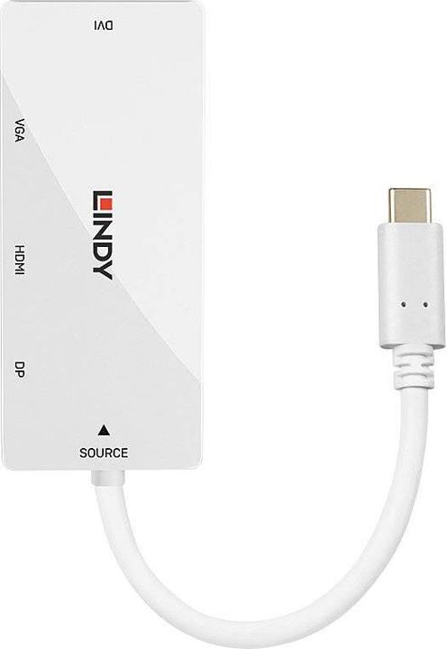 Immagine prodotto Lindy Convertitore da USB 3.1 C a Multi-AV (DVI, VGA, HDMI, DP, 4.60 cm)