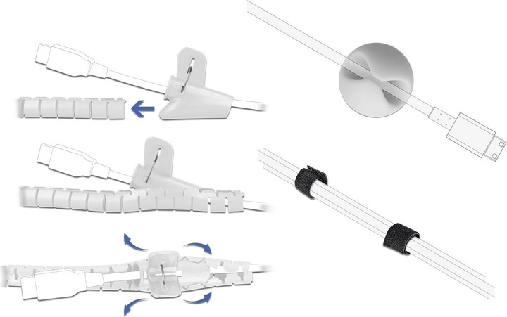 Actual product image Delock Cable management set (Cable hole, 150 cm)