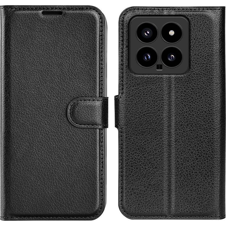 Cover-Discount Xiaomi 14 - Leder Etui Hülle schwarz (Xiaomi 14), Smartphone Hülle, Schwarz