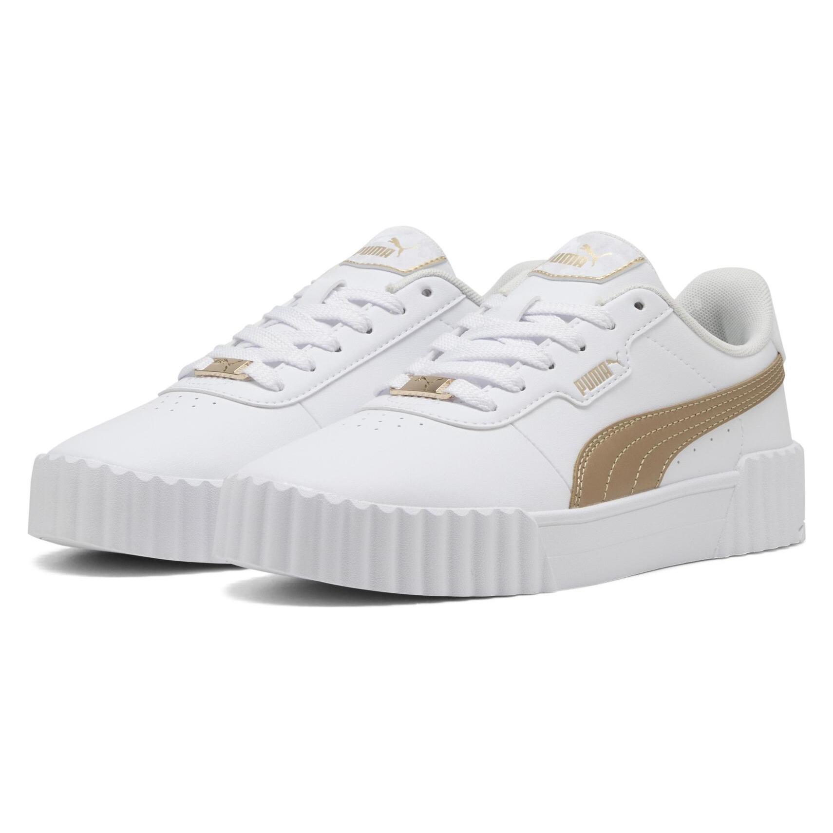 Puma, Vrouwen, Sneakers, Carina 3.0 DagINacht, Goud, Wit, (40.5)