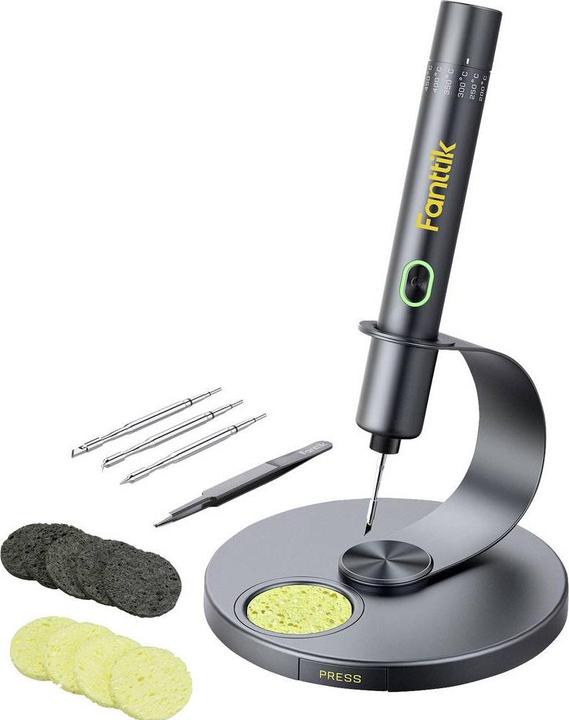 Fanttik NEX T1 MAX Lötkolben-Set 3.65 V 12 W Bleistiftform 200 - 450 °C inkl. Lö