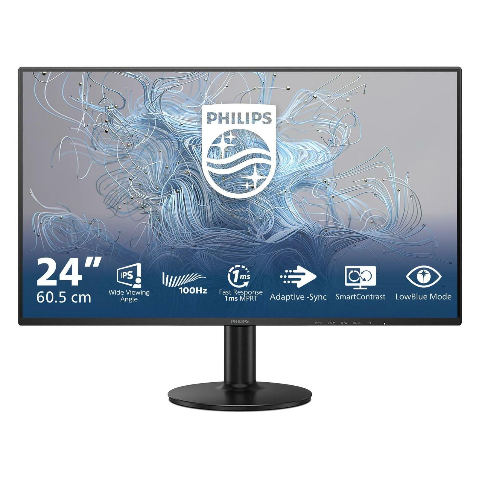 Philips 24E2N1110/00 (1920 x 1080 Pixel, 23.80"), Monitor, Schwarz