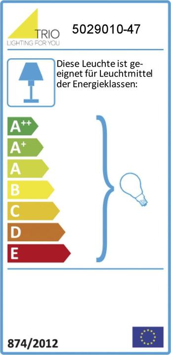 Energie-Label Trio Klemmleuchte E14 40W Titan/stahl (E27)
