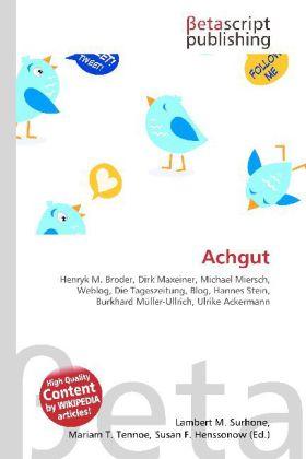 Produktbild Achgut (Deutsch, Lambert M. Surhone, Miriam T. Timpledon, Susan F. Marseken, 2010)