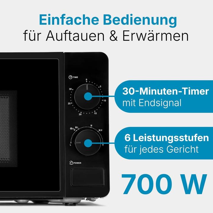 Image du produit Clatronic Micro-ondes MW 791 20L 700 Watt MW 785 (noir) (20 l)