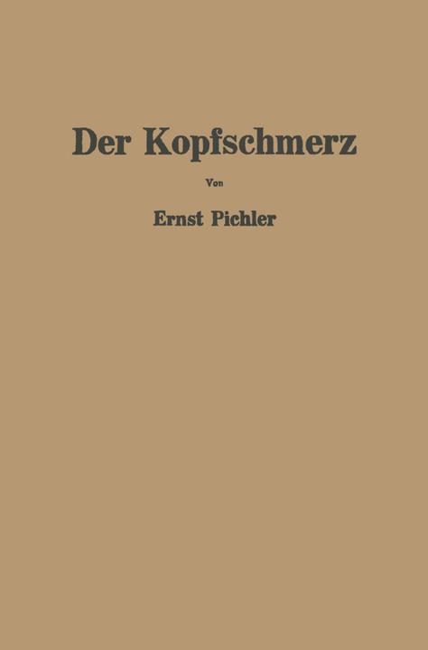 Produktbild Der Kopfschmerz (Deutsch, Ernst Pichler, 2012)