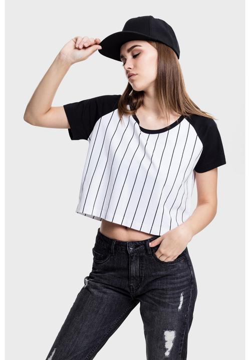 Image du produit Urban Classics Ladies Cropped Baseball Tee (S)