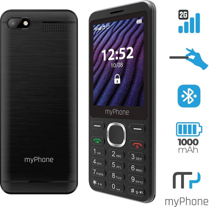 Image du produit Myphone Maestro 2 (2.8 pouces) téléphone avec appareil photo (32 Go, Noir, 2.80", Double SIM, 2G)