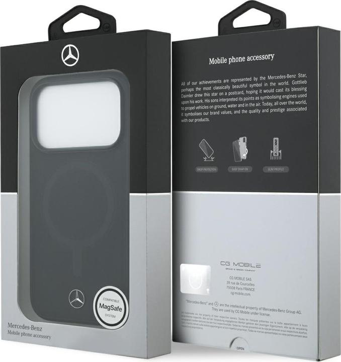 Immagine prodotto Mercedes Etui Plain Smooth Leather MagSafe do iPhone 17 Pro czarny (Apple iPhone 17 Pro)
