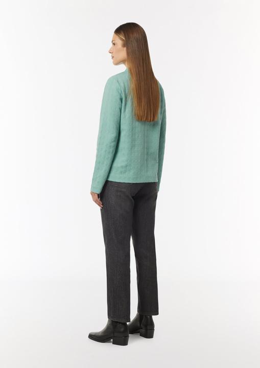 Image du produit Comma Sweatshirt Jerseyshirt mit Hahnentrittmuster und Stehkragen (44)