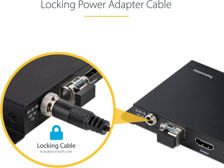 Produktbild StarTech COM 4K HDMI over Fiber Extender Kit 4K 60Hz 3300ft 1km Single Mode/1000ft 300m Multimode LC (Kabel)