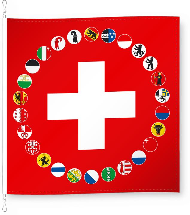 Image du produit Alpenfahnen Schweiz und Kantone