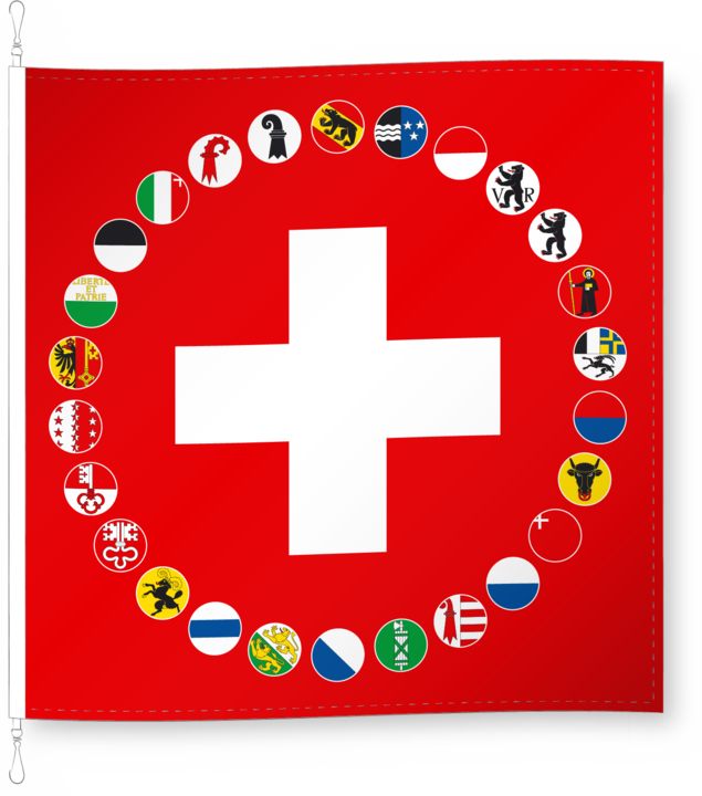 Produktbild Alpenfahnen Schweiz und Kantone