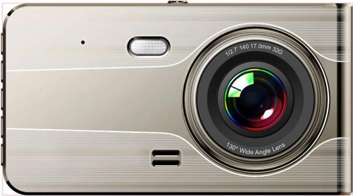 Immagine prodotto Hurtel DVR979G Videoregistratore per auto LCD Full HD G-sensor con telecamera di retromarcia - beige (Display integrato, Visione notturna, Microfono incorporato)