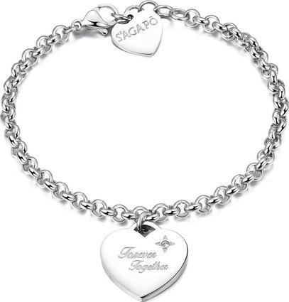 Actual product image Sagapo S'Agapµ - Steel bracelet Be My Always Forever Together SBM16