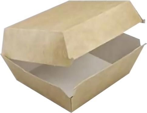Antalis Burgerbox 120x120x82 mm Kraft Braun/Weiss,2 pk x 120 Stück/krt (240x)