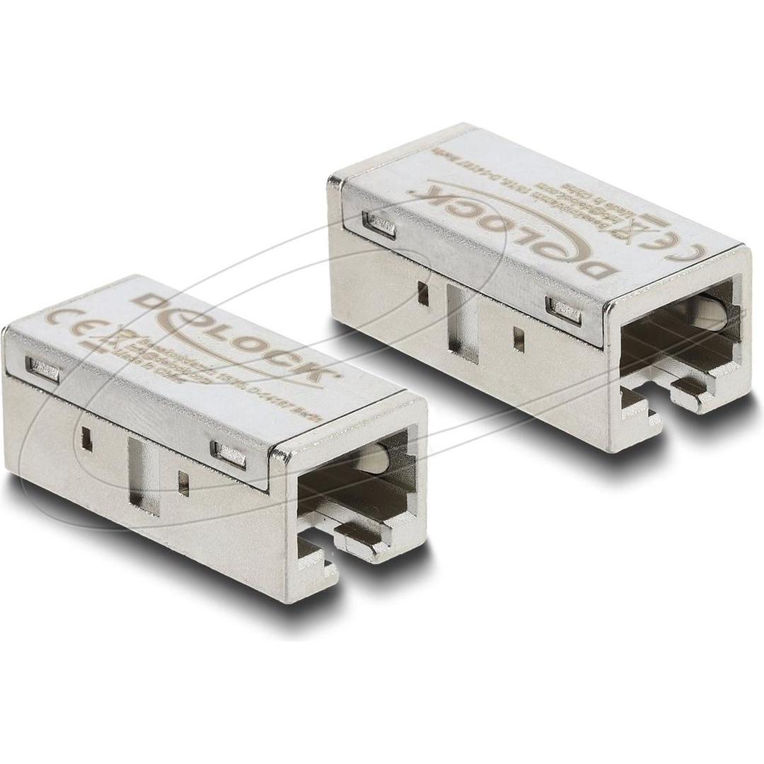 Delock Adapter Kupplung RJ45 Buchse zu Buchse Cat.6A Metall, Accessori di rete