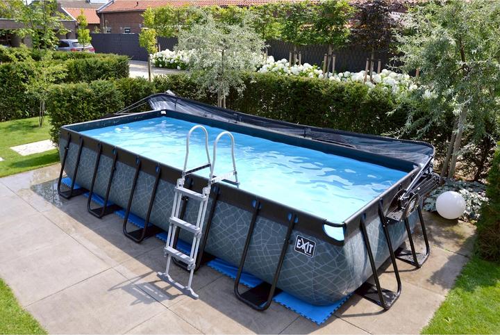 Image du produit Exit Piscine à cadre 540x250x100 cm avec pompe à filtre à sable - noir avec pompe à filtre à sable (540 x 250 x 100 cm)