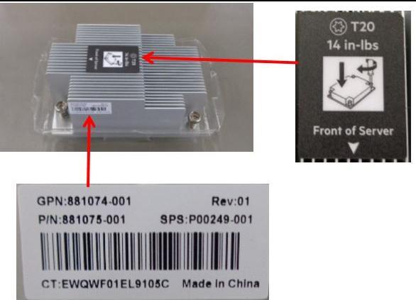 Produktbild HPE Heatsink - STD - 2U