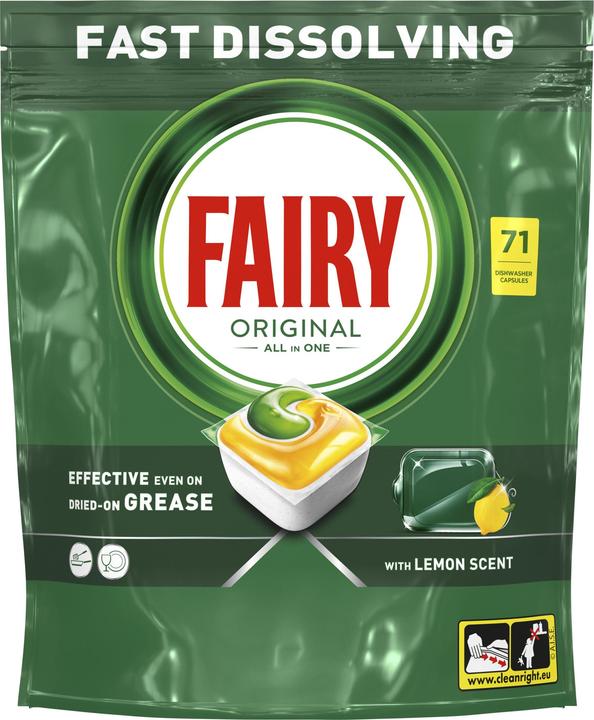 Actual product image Fairy Tabs All-in-One Original, 71 dishwasher tabs (Tabs)