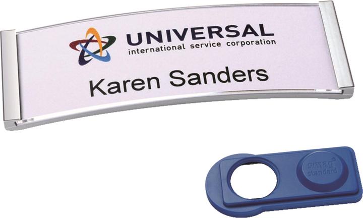 Produktbild Badgepoint POL20MA66-20DR Namensschilder, 64 x 22 mm, metallfarben
