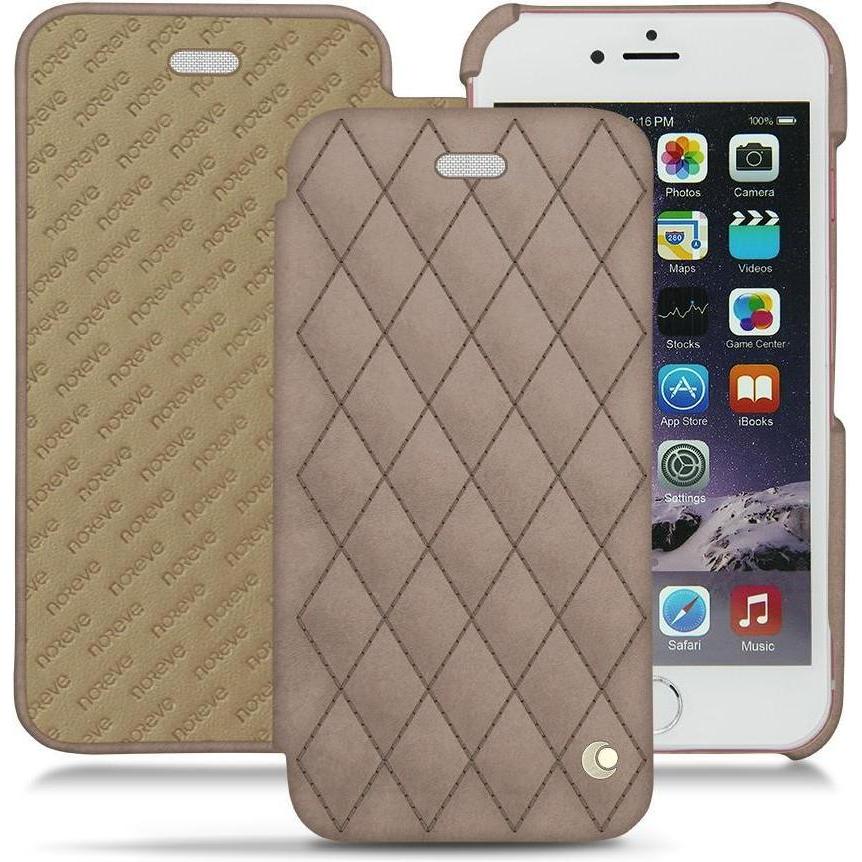Noreve Lederschutzhülle horizontal (Apple iPhone 6s Plus), Smartphone Hülle, Beige
