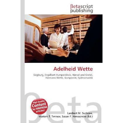 Adelheid Wette, Fachbücher