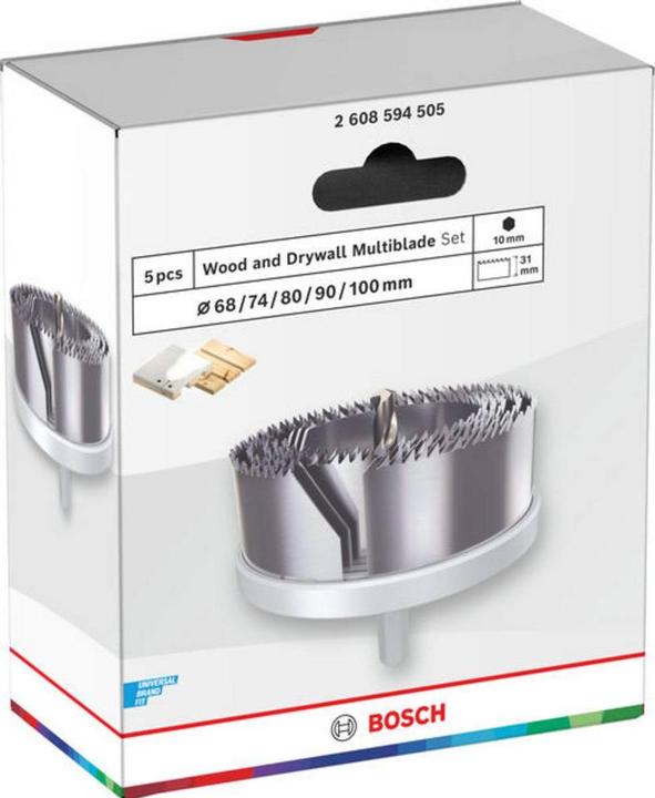 Produktbild Bosch Professional Zubehör Blau Zubehör 2608594505 Sägeaufsatzset line 68/74/80/90/100 mm 5-teilig