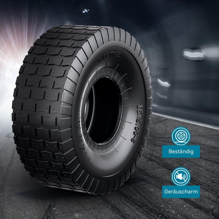 Immagine prodotto Wiltec Pneumatico per tosaerba 16x5.00-8 con battistrada a blocchi per tosaerba a scoppio e carrelli a mano (Tosaerba)