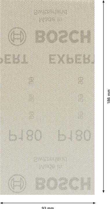 Actual product image Bosch Professional Zubehör Expert M480 Sanding net for orbital sanders, 93 x186 mm, G 180, 50 pcs. (180)