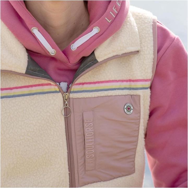 Actual product image Soulhorse Teddyfleece Weste Rainbow Unicorn (S)