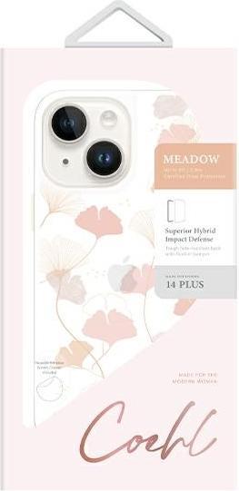 Actual product image Uniq Coehl Meadow iPhone 14 Plus 6.7" case różowy/spring pink (Apple iPhone 14 Plus)