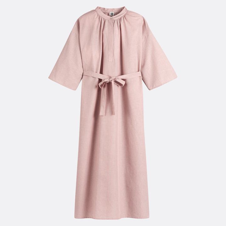 Actual product image La Redoute Collections Gestreiftes langes Kleid aus Baumwolle-Leinen (XS)