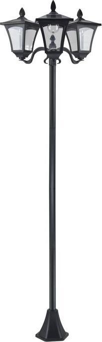 Swisshandel24 Solar Gartenlaterne mit 3 flammig Laterne Solarlaterne Wegleuchte mit LED 120 Lumen IP44 201 Edelsta (120 lm, IP44)