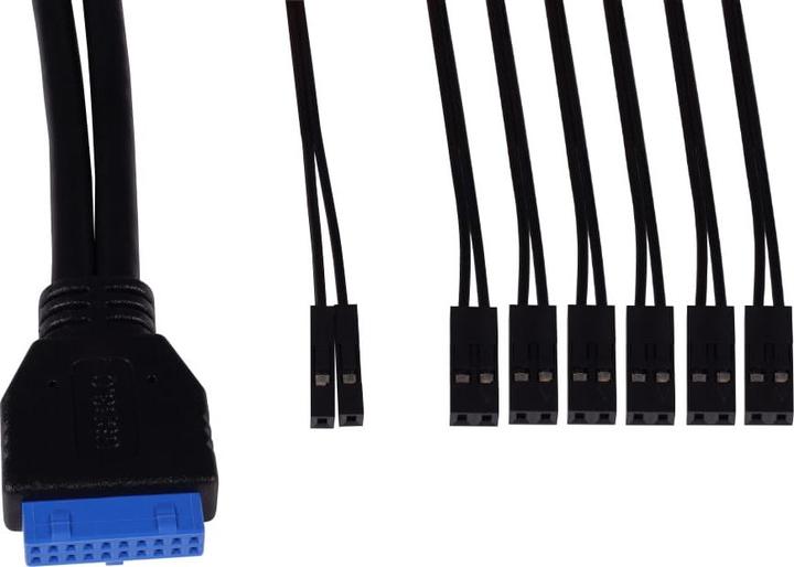 Actual product image Alphacool ES front I/O panel with USB 3.0 and cable set for server enclosures