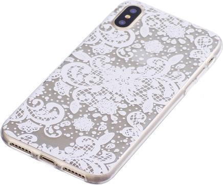 Produktbild Ueli Express iPhone XS / X Super Slim Gummi Schutzhülle Tattoo Weiss (Apple iPhone XS, Apple iPhone X)