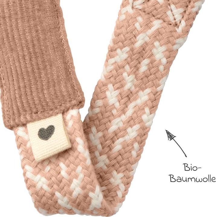 Actual product image Bibs Braided dummy chain, blush/ ivory (1 x, from birth)