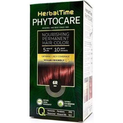Herbal Time Phytocare Permanentes Haarfärbemittel Farbe Rot 6R - Professional Natural (6R Rot) (50005186)