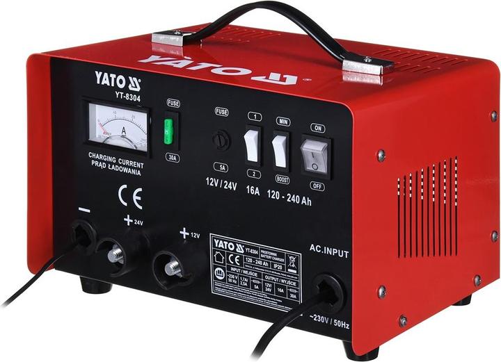 Yato Caricabatterie Avanzato 16a 12v (12V, 24V, 16 A)