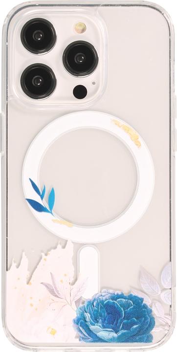Actual product image PhoneLook Cover Rubber Silicone Stiff with MagSafe Blue Rose (Apple iPhone 15 Pro Max)