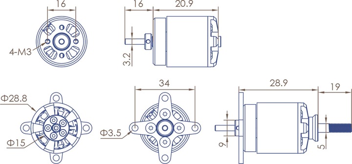 Produktbild Planet-Hobby JOKER 2822-18 V3 1800 KV BRUSHLESS MOTOR